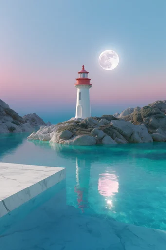 Ethereal Pastel Surrealism style reference image — minimalist architectural elements