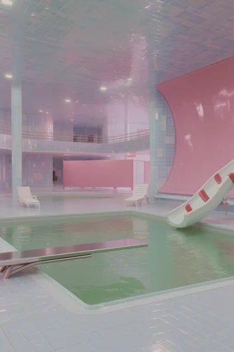 Ethereal Pastel Poolcore style reference image — dreamcore