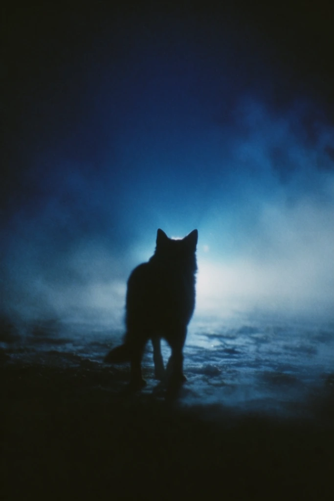 Ethereal Nocturnal Cyanotype style AI image example 3