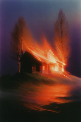 Ethereal Nocturnal Motion style reference image — glowing amber light