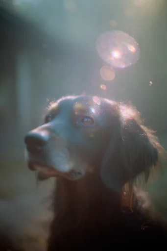 Luminous Ethereal Haze style reference image — nostalgic motion blur