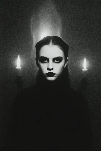 Monochromatic Occult Noir style reference image — liminal silhouette