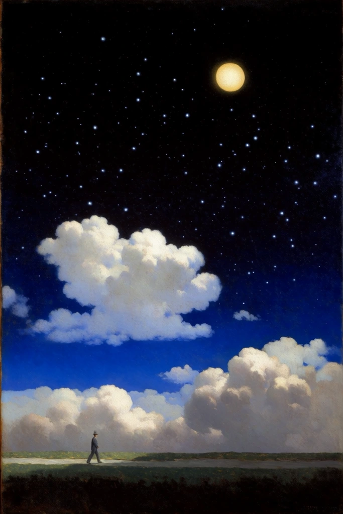 Celestial Surrealist Dichotomy style AI image example 2