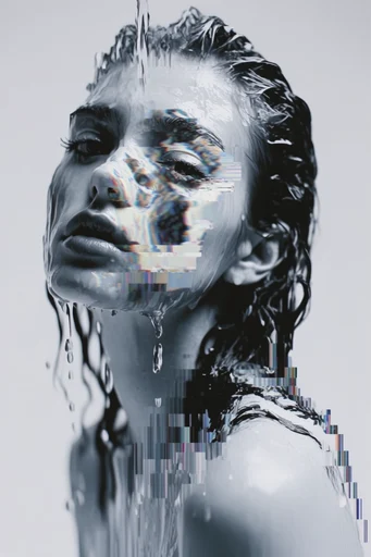 Refractive Digital Surrealism style reference image — chromatic dispersion