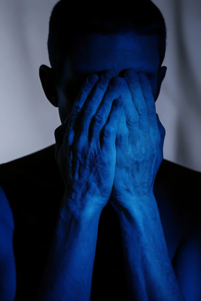 Cobalt Chiaroscuro Minimalism style AI image example 1