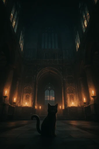 Atmospheric Nocturnal Gothic style reference image — rain-slicked surfaces