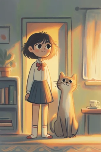 Nostalgic Cozy Illustration style reference image — nostalgic slice of life