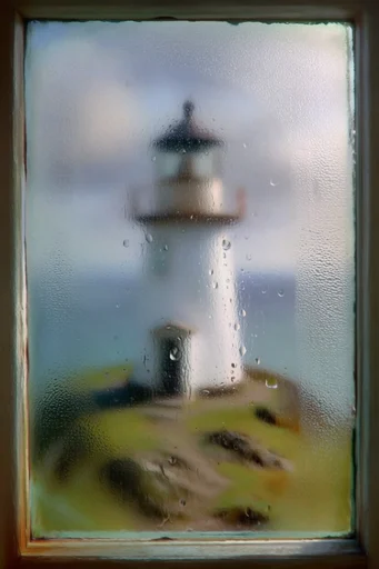 Textured Glass Abstraction style reference image — introspective mood