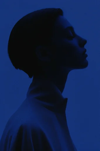 Nocturnal Liquid Silhouette style reference image — ethereal glowing aura