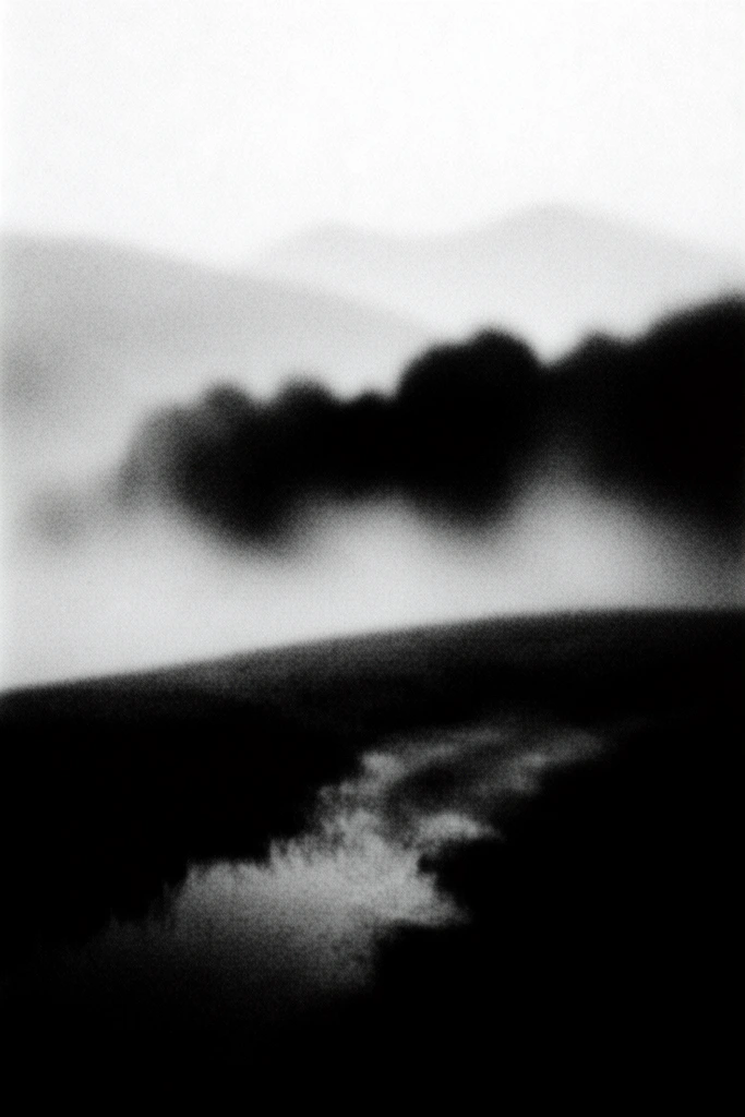 Atmospheric Monochromatic Noir style AI image example 2