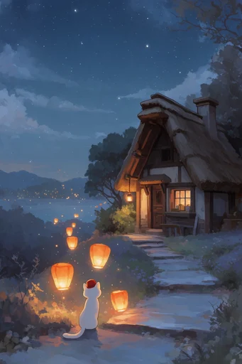 Luminous Twilight Fantasy style reference image — cozy cottagecore