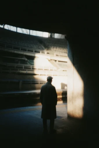 Cinematic Chiaroscuro Solitude style reference image — dramatic shadows