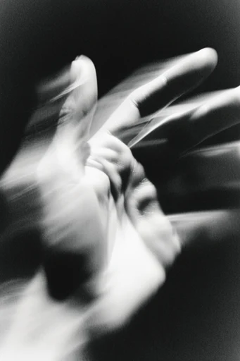 Kinetic Noir Abstraction style reference image — motion blur