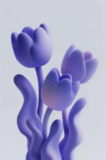 Organic Velvet Minimalism style reference image — tactile foam and clay