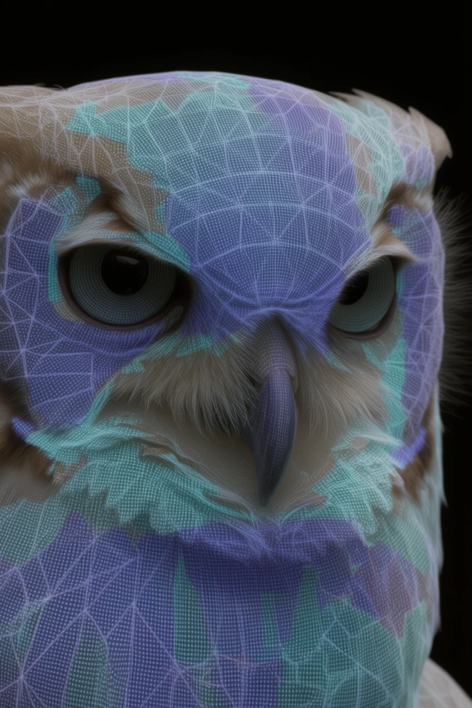 Fragmented Organic Surrealism style AI image example 3