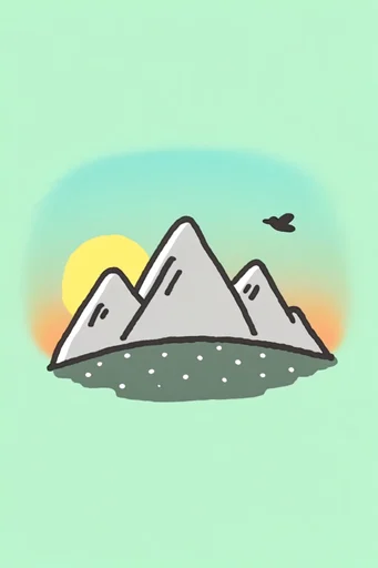 Minimalist Mint Whimsy style reference image — minimalist vector illustration