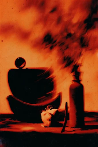 Kinetic Amber Noir style reference image — dynamic motion blur