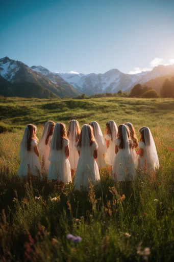 Vibrant Pastoral Dreamscape style reference image — golden hour lighting