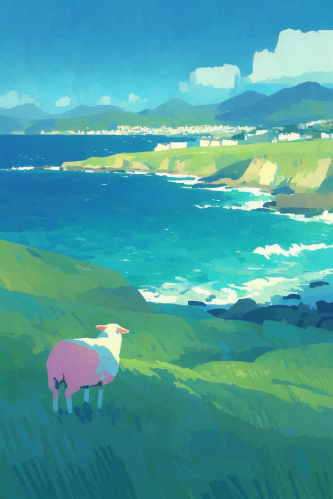 Luminous Coastal Graphicism style AI image example 2