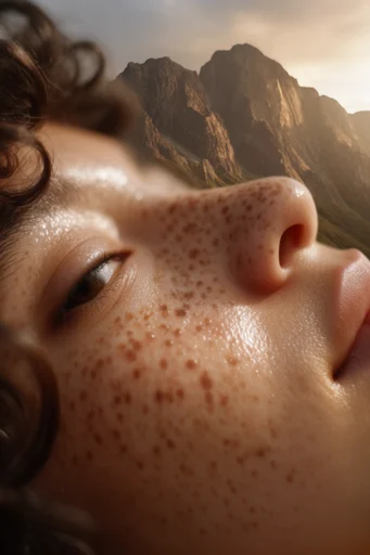 Luminous Hyper-Intimate Portraiture style reference image — extreme macro portrait