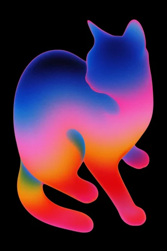 Luminous Analog Flux style reference image — thermographic color palette
