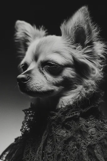 Ethereal Gothic Noir style reference image — tactile textile textures