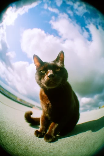 Sun-Soaked Fisheye Adventure style reference image — crystal-clear water