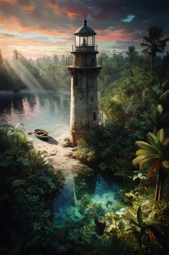 Lush Aerial Oasis style reference image — tropical modernism