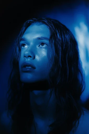 Bioluminescent Cobalt Noir moodboard — generate AI images in this style