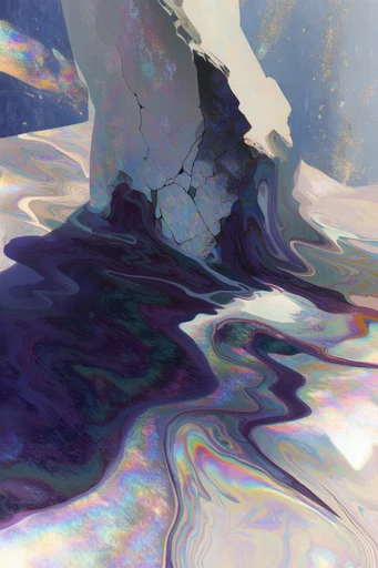 Iridescent Spectral Surrealism style reference image — spectral motion blur