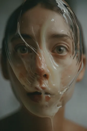 Ethereal Liquid Refraction style reference image — viscous fluid dynamics