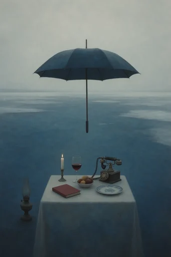 Muted Surrealist Minimalism style reference image — minimalist surrealism