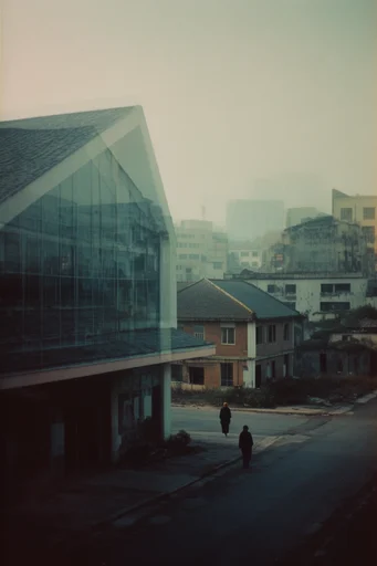 Atmospheric Analog Solitude style reference image — vintage analog film grain
