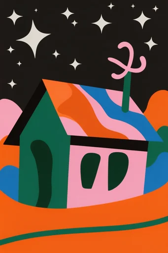 Surreal Clay Pop style reference image — rounded pillowy shapes
