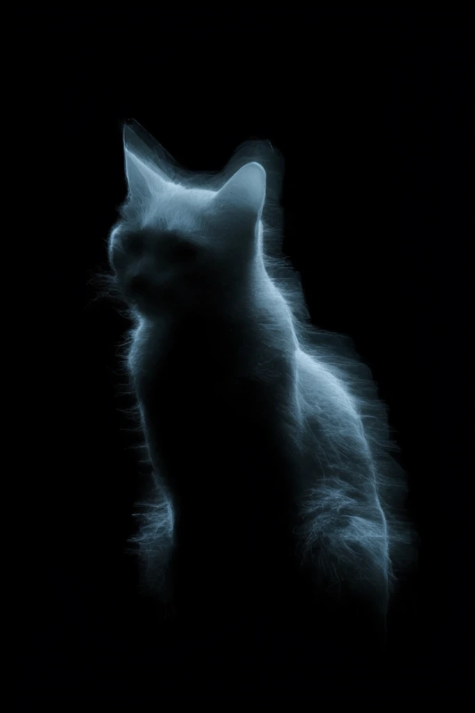 Luminescent Spectral Glitch style AI image example 3