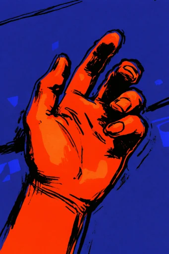 Gritty Neon Noir style reference image — gritty risograph texture