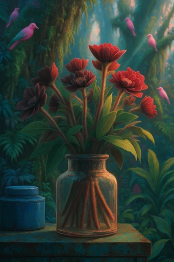 Enchanted Nocturnal Realism style reference image — nocturnal fantasy