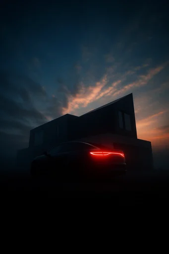 Nocturnal Cyber Noir style reference image — moody atmospheric haze
