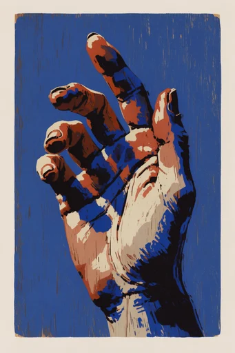 Graphic Woodcut Modernism style reference image — chiaroscuro lighting