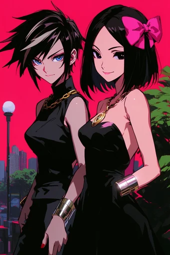 Retro Neon Anime style reference image — 90s anime style