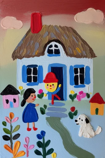 Vibrant Naive Whimsy style reference image — whimsical character design