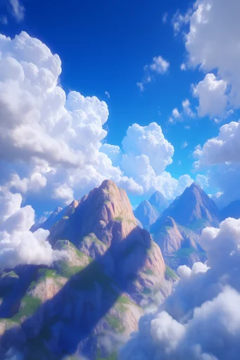 Ethereal Cloud Surrealism style reference image — bright directional sunlight
