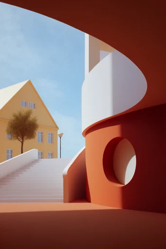 Surreal Terracotta Minimalism style reference image — minimalist surrealism