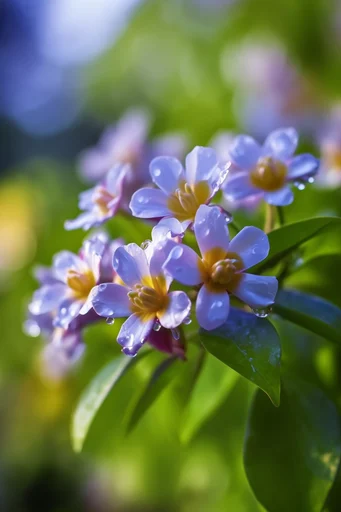 Luminous Botanical Macro style reference image — refractive light