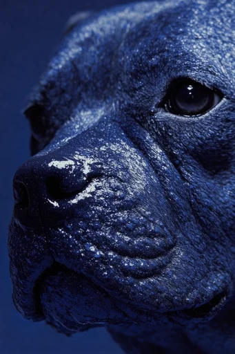 Visceral Cobalt Macro style reference image — moody visceral depth