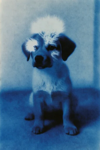 Spectral Cyanotype Surrealism style reference image — soft focus dreamscape