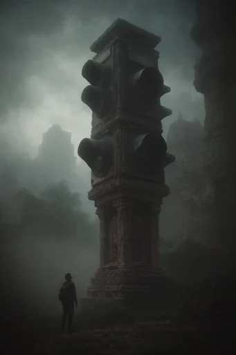 Ethereal Gothic Overgrowth style reference image — nature reclaiming ruins
