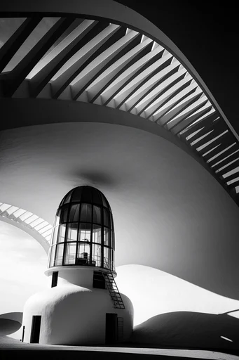 Monochromatic Brutalist Geometry style reference image — geometric curves