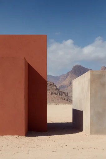 Monolithic Solar Minimalism style reference image — monolithic brutalism