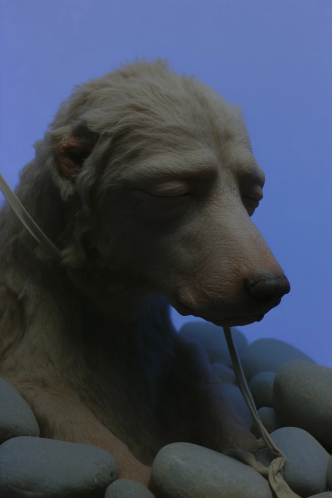 Cinematic Cobalt Minimalism style AI image example 3